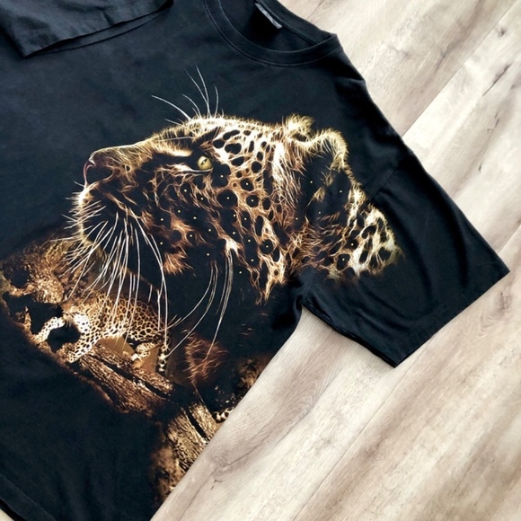 Rock Chang, Y2K, Rhinestone, Mens, Wild Cat, T Shirt, Double Sided Print, XXL - Picture 10 of 16
